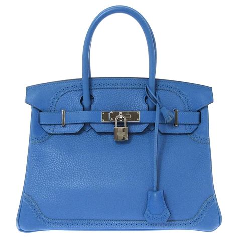 hermes tasche birkin blau